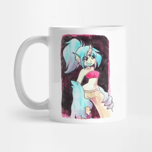 Aquatic Demon Girl Painting Mug